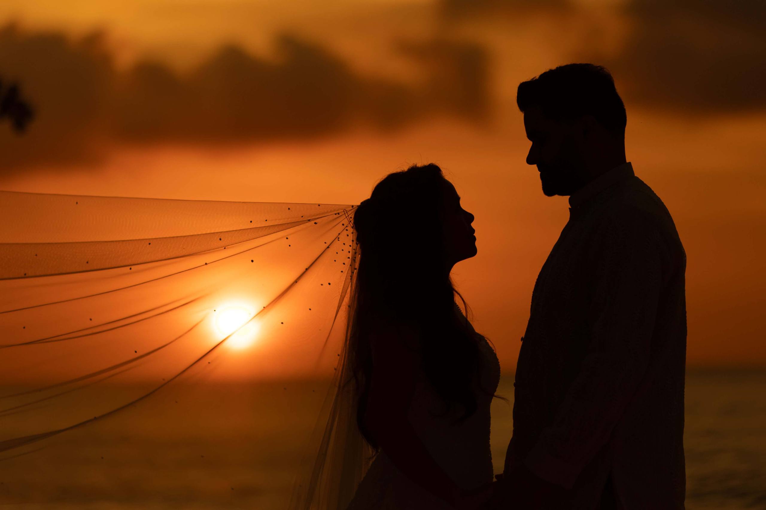 Amar and Rose at sunset